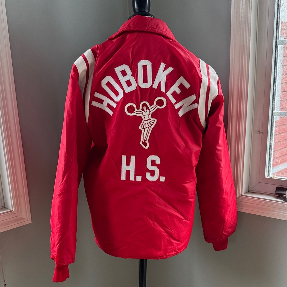 Stan’s vintage Hoboken‎ High Cheerleader fleece sherpa lined varsity jacket XS-M